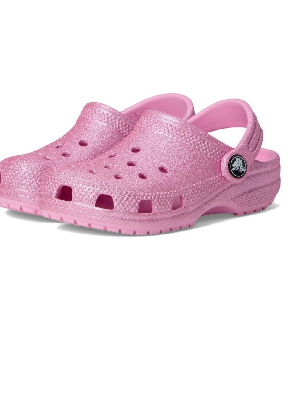 CROCS Kids Glitter Clog in Shimmering Pink- baby size 6